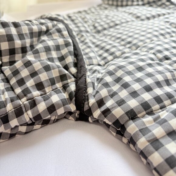 NWT FREE PEOPLE CHLOE BLACK WHITE GINGHAM OVERSIZED JACKET - Picture 5 of 12